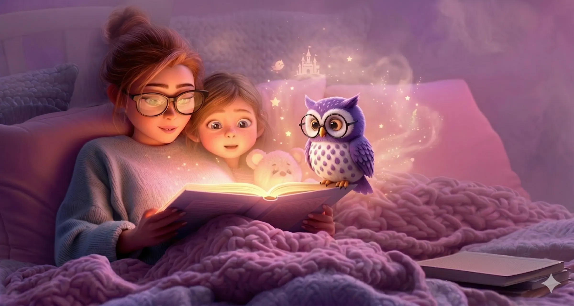 Parent and child reading together